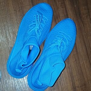 Vibrant Blue Knit Sneakers